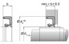 WAS WAS - rubber-encased outer surface protective lip | 70 NBR NB703303 Black | 40 X 52 X 5 / MM | DICHTOMATIK Rotary Shaft Seal with spring Freudenberg Sealing Technologies