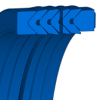 ES ES | BI-NBR B4B246 | 280 X 320 X 80 MM | Merkel Chevron seal set series ES Freudenberg Sealing Technologies