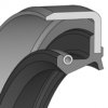 WBS WBS - metal outer surface protective lip | 70 NBR NB703412 Black | 25,4 X 38,1 X 6,35/ MM | DICHTOMATIK Rotary Shaft Seal with spring Freudenberg Sealing Technologies