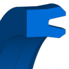 AU N100 AU N100 52 - 102 | 94 AU 925 | 52 X 62 X 12 MM | U-ring seal series A Freudenberg Sealing Technologies