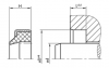 AM44 AM44 | 95 TPU PU953401 Blue | 60 X 74 X 5 MM | DICHTOMATIK Wiper Metal AM44 Freudenberg Sealing Technologies