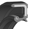 WAS WAS - rubber-encased outer surface protective lip | 70 NBR NB70C401 Black | 26 X 38 X 8 / MM | DICHTOMATIK Rotary Shaft Seal with spring Freudenberg Sealing Technologies