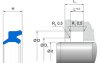 PU11 PU11 | 94 AU 30000 | 70 X 80 X 8,5 MM | Merkel Double wiper OB series PU11 Freudenberg Sealing Technologies